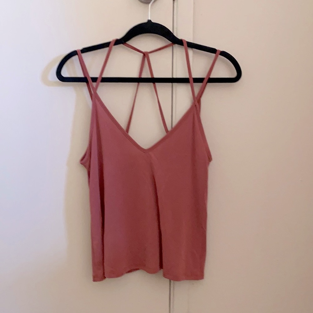 Strappy pink top - S